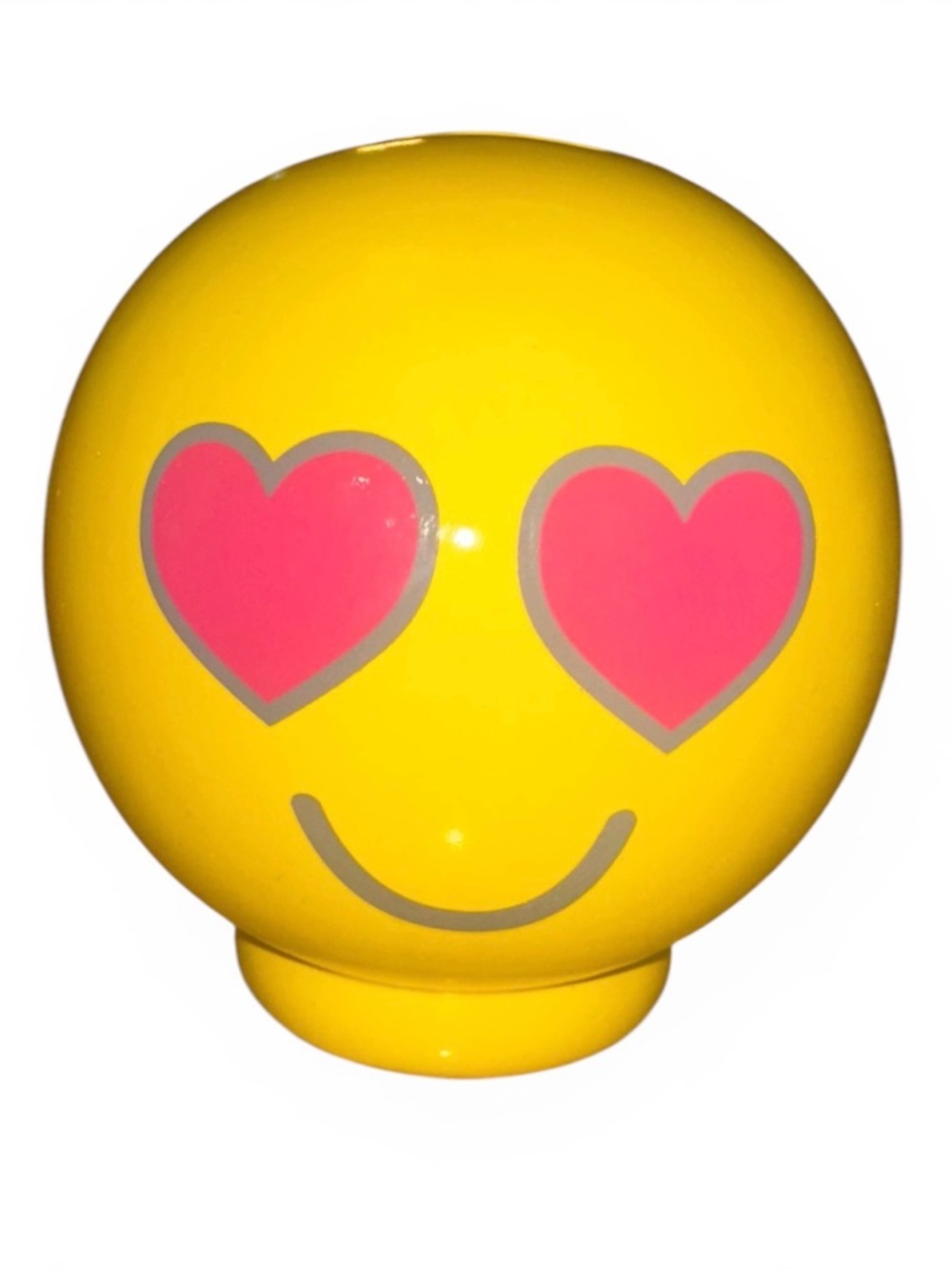 Yellow Heart-Eyes Emoji Coin Bank